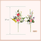 idyllic 17 Inch 6 Pcs Spring Butterfly-Colored Artificial Flower Branches, Decor for Vase Window Sill Table Centerpiece Mantel Living Room Office Spring Home Decor