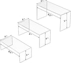 Sezanrpt 8.5x9x9.5 Inch Acrylic Risers Display Stands 3pcs, Rectangular Display Risers 3 Steps, Clear Acrylic Stand for Brand Store, Retails