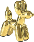 Notakia Cute Ceramics Balloon Dog Statue Crafts Gold Living Room Desktop Decorations,Handmade Modern Small Ceramic Animal Statue Ornament Gold Home Decor Accents
