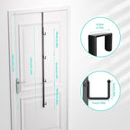 HapiRm Over Door Hat Rack - 4 Packs Metal Hanging Hat Organizer with 16 Hooks Design, Baseball Cap Hanger Organizer Storage Holds up to 80 Caps for Door, Bedroom, Closet