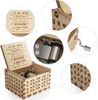 Ucuber You are My Sunshine Music Box, Gift for Mom from Daughter, Wood Laser Engraved Vintage Mini Size Boxes, Unique Best Mother's Day, Birthday/Christmas, Thanksgiving Day