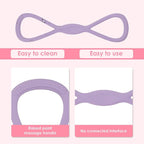 2 Pack Figure 8 Resistance Bands with Handles, Silicone Exercise Bands for Arm, Back, Chest, Shoulder, 15 & 25LB Set