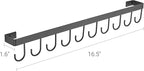Mkono Hat Rack for Wall Hat Storage Organizer for 40 Baseball Caps, Modern Metal Closet Hat Hooks, Wall Mount Ball Caps Holder Organizer for Bedroom Entryroom Closet Organization, Set of 4, Black
