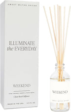 Sweet Water Decor Weekend Reed Diffuser Set for Home - Sage, Orange, Amber, Tonka Bean Scented Reed Diffusers - Air Freshener Lasts 4+ Months, Made in the USA