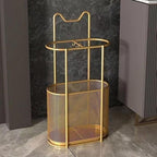 Metal Umbrella Holder Stand,Metal Umbrella Stand for Entryway, Stand Cane Holder with Drip Tray, Umbrella Rack Storage Bin Freestanding,Black