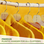 DEILSY™ Clear Plastic Hangers 12 Pack Durable Clothes Hanger for Wardrobe Organization, Essential Plastic Hanger for Garments, Versatile Coat Hangers for Home and Retail Use