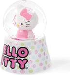 Sanrio Hello Kitty Polka Dots Mini Light-Up Snow Globe with Swirling Glitter Display | 3 Inches Tall