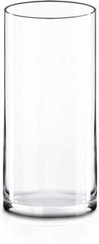 CYS Excel Clear Glass Cylinder Vase (H:9" D:4") Flower Vase Centerpieces Hurricane Floating Candle Holder
