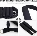 Garneck 4pcs Resistance Band Handles Plastic D Ring Exercise Strap Foam Handle Band Fitness Equipment for Home Gym Overhead Strength Training Stretching Black