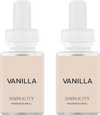Pura & Simplicity Home Scent Refill - Smart Air Diffuser - Long-Lasting Luxury Fragrance per Refill - Home Essential - Clean & Safe Diffuser Fragrance - 2 Pack, Vanilla