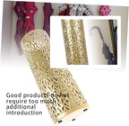 vifloae Umbrella Stand Rack for Entryway Metal Hollowed Freestanding Round Umbrella Holder Organizer Bin Umbrella Basket for Home Hotel Office Decor Gold S