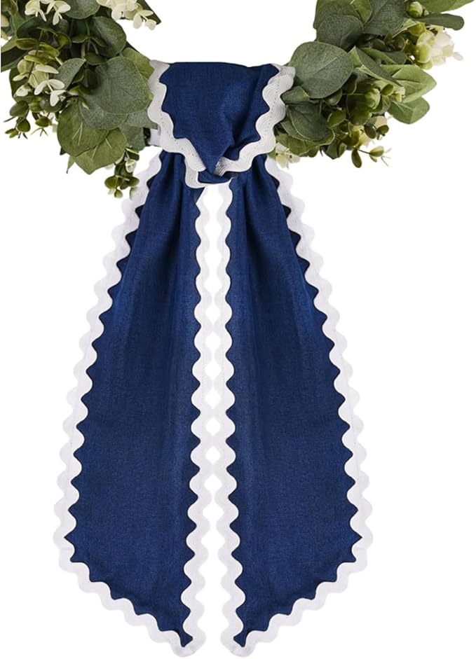 of Decorative Door Swag with Beautiful Scalloped Design Instantly Brightens Entryways and Living Space Trim Garlands Ribbons