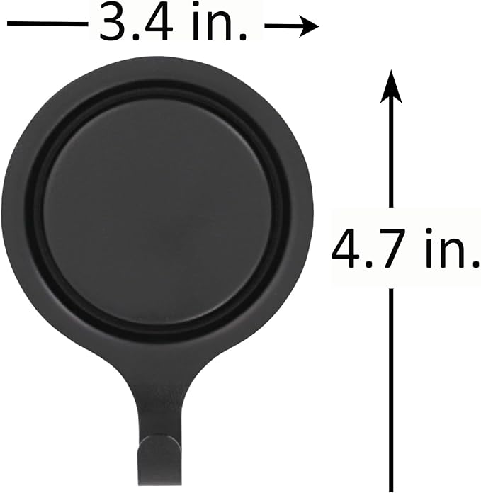 Haute Decor Attract Pinch-Free Magnetic Wreath Hanger (Matte Black) - Set of 2 Magnets - for use on 1 Single-Pane Glass Door/Window or 2 Metal Doors/Surfaces