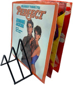 File Folder Rack Magazine Holder - Vinyl Record Storage Display Stand Metal Newspaper Book and LP Album Organizer Display