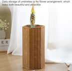 Rattan Umbrella Stand Umbrella Holder Woven Umbrella Stand Basket Sturdy, Walking Sticks, Canes, Entryway, Mudroom, Office