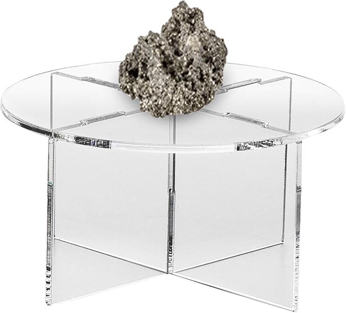Clear Choice, Acrylic Round disassemble Riser Display Stand | Multipurpose Tabletop Risers for Displaying Personal or Business Decor, Cupcakes | Clear, Stable (4.5'' H X 9'' D)