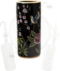Decorative Ceramic Umbrella Stand - Porcelain Umbrella Holder Chinese Flower and Bird Print Vintage Floor Standing Vase Multi-Functional Cane Storage