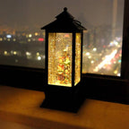 Wondise Christmas Lighted Musical Snow Globes Lantern with Timer, 12 Inches USB Powered and Battery Operated Spinning Water Glittering (Choir)