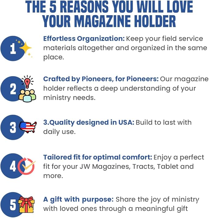 JW Magazine and Tract Holder, JW Field Service Supplies, JW Gifts Ideas, JW Ministry Supplies, jw.org Gifts, JW Ministry Organizer, JW Magazine Holder, Jehovah Witness Ministry Supplies, JW Supplies