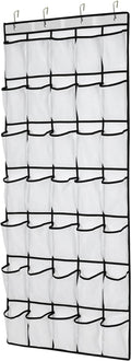 35Large Pockets Over The Door Shoe Organizer, Mesh Pockets Shoe Holder Rack, Capacity hanging shoe organizer，door shoe rack With 4 Metal Hook.