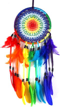 Handmade Dream Catchers Wall Decor,Boho Feather Dreamcatcher with Natural Elements,Unique Home Decor Gift for Bedroom, Living Room (Mixing Color 21.7in)