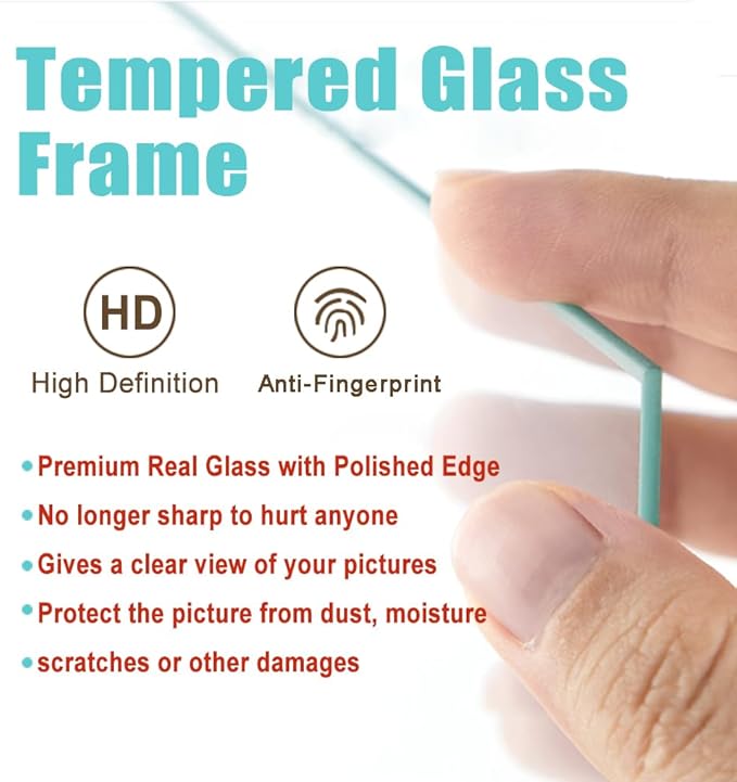 KTKDE 8x8 Picture Frames Walnut Woodgrain with Removable Mat for 4x4 Photo,Modern Style Wood Composite Frame Rustic Photo Frame Set with Real Glass for Wall Mount & Table Top Display