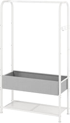 Clothes Garment Coat Rack Drying Clothing Racks Metal Freestanding for Hanging Clothes Portable Closet for Laundry Bedroom White