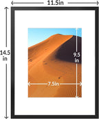 LaVie Home 11x14 Picture Frame Black Set of 10, Display 8x10 with Mat or 11 x 14 Without Mat Picture, Photo Frame Collage for Wall Gallery or Table Deco, Hanging or Tabletop Display