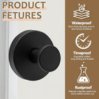 Zorfeter 2 PCS Suction Cup Wreath Hanger, Waterproof Suction Cup Hooks Hanging 15 Lbs Wreath Holder, Strong Hold Suction Hooks for Front Door/Windows/Glass(Black)