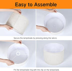 OUTON Drum Lamp Shades for Floor Lamps, 12" Top x 12" Bottom x 9" High, Easy to Assemble, Replacement Linen Lampshades for Table Lamps & Bedside Lamps (1.65" Spider)
