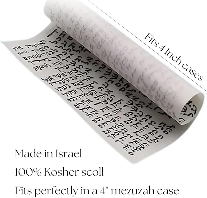 Kosher Mezuzah Scroll From Israel - Klaf Mezuza Parchment (2.8")