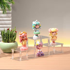 Clear Acrylic Display Risers Stand Shelf, Acrylic Stands Display Holder for Figures, Collectibles, Toys and Dolls,Perfumes Risers Display Stand for Decorating & Organizing (3 Tier/Model 2)