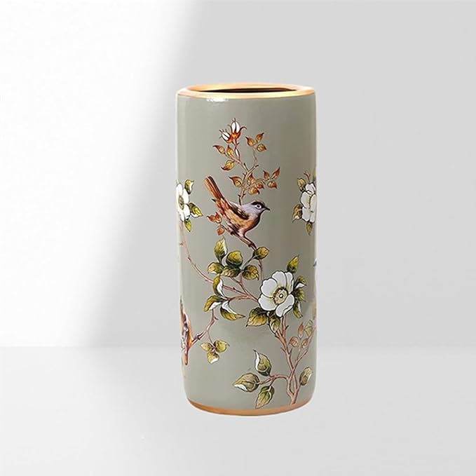 Ceramic Umbrella Stand Umbrella Holder For Entryway,Floor Standing Vase Storage Bucket(I)