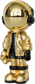 EZ4ENCE Small Figurine Statue Astronaut Sculpture Decor,Sculpture for Home Decor,Arts Gold Shelf Decoration,Cool Metal Mask Table Decor,Mini Ornament