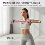 Cur8trend Exercise Band - Figure 8 Resistance Bands with Handles, Silicone Exercise Bands for Women & Men, 20 lb Tension Rope for Arm Workout Equipment, Stretching Bands for Yoga