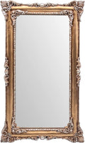 Vintage Mirror 8x14 Inch, Antique Ornate Decorative Mirror for Desk & Wall, Small Vanity Mirror for Makeup Wall Decor, Bronze