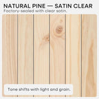 Homeforia 36 inch Natural Floating Shelf, High End Solid Real Wood 36inch Small Floating Shelves for Wall Mounted, Natural Wooden Floating Shelves, Heavy Duty Bracket, 36 X 6.5 X 1.75 in, Set of 4