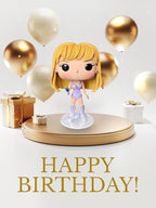 Cute Singer Star Doll Epoxy Resin Fashion Doll Singing Modeling, Charms Cartoon Style,The Best Gift for Music Fans and Friends (#2)