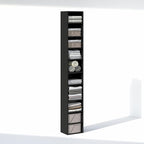 Furinno PASIR 10-Tier Closet Organizers and Storage, Open Shelf, Storage Organizer, 12-Inch Width, for Closet, Bedroom, Blackwood