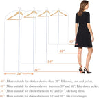 Clear Garment Bags (24'' x 48'' Set of 6) Clothes Covers for Closet Storage Closet Cover for Open Closet Hanging Clothes Travel Bag Clothes Bags with Zipper Gown Garment Bag for Long Dresses