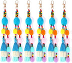 6Pcs Handcrafted Decorative Tassels for DIY Craft Home Décor Handmade Tassels Blue