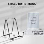 Kruodop 5 Pack Plate Stands for Display, 3 Inch Plate Holder Display Stand, Metal Frame Holder Stands for Book, Pictures, Photo Easel, Tabletop Art