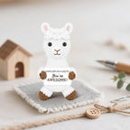 DAFURIET Funny Emotional Llama Gifts for Him Her, Positive Crochet Animals Fathers Day Birthday Anniversary Graduation Inspirational Appreciation Gift for Coworker Friend Colleague Teacher Mom Dad
