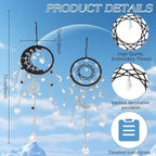 2 Sets Small Moon Star Dream Catcher Kit Make Your Own Dreamcatcher Kit Colorful Mini Dream Catcher Wall Hanging Kit Instruction Included for Bedroom Wall Decor Nursery Room Wedding Party