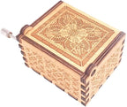 Youtang Music Box Hand Crank Musical Box Antique Engraved Carved Crafts,Play Song of Storms,Brown