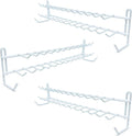 Huji Wall Mount Tie and Belt Rack Organizer, White (3 Pack)…