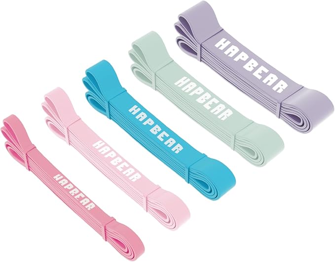HAPBEAR Pull Up Assistance Bands - Pull Up Bands - Resistance Bands - Exercise Bands Resistance Bands Set of 5 - Workout Bands for Working Out, Stretching, Muscle Training