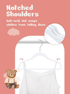 HOUSE DAY 11 Inch Velvet Baby Hangers 50 Pack White, Premium Kids Hangers for Children, Infant & Toddler Clothes, Durable Non Slip Small Baby Felt Hanger for Closet, Ideal for Everyday Use