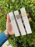 A&S Mezuzot Modern Concrete Mezuzah Case with Scroll, Easy Peel and Stick Mezuza (Grey+ Wood Shin, 11 Inches)