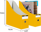Limitliho Cardboard Magazine Holder (24 Pack), Sturdy Book Bins for Classroom, Vertical File Folder Organizer, 10.6'' 10.2'' 3.5'' Inch Magazine Rack (Multi-Color, 24 Pack)